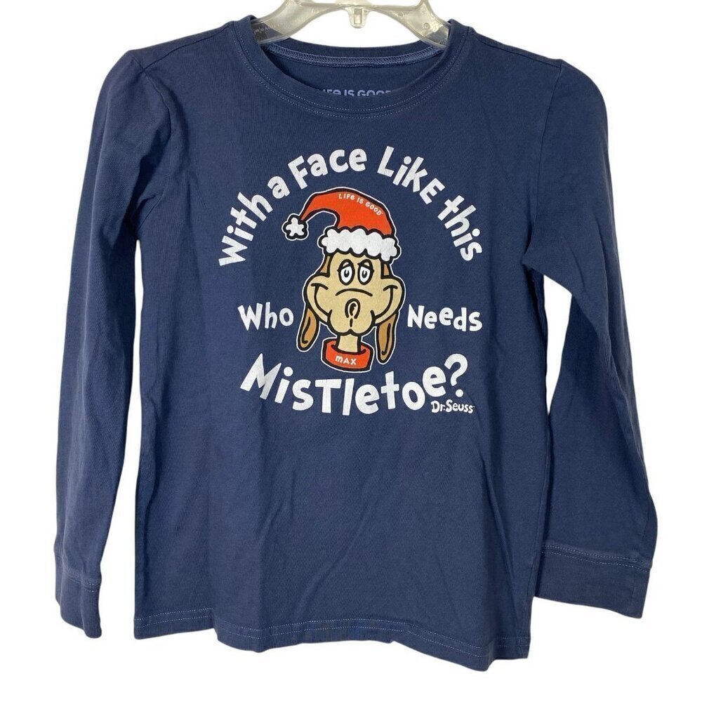 Life is Good Crusher Long Sleeve Tee Kids Size Large With A Face Like This